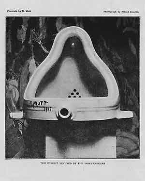 Photograph of Duchamp's "Fountain" by Alfred Stieglttz